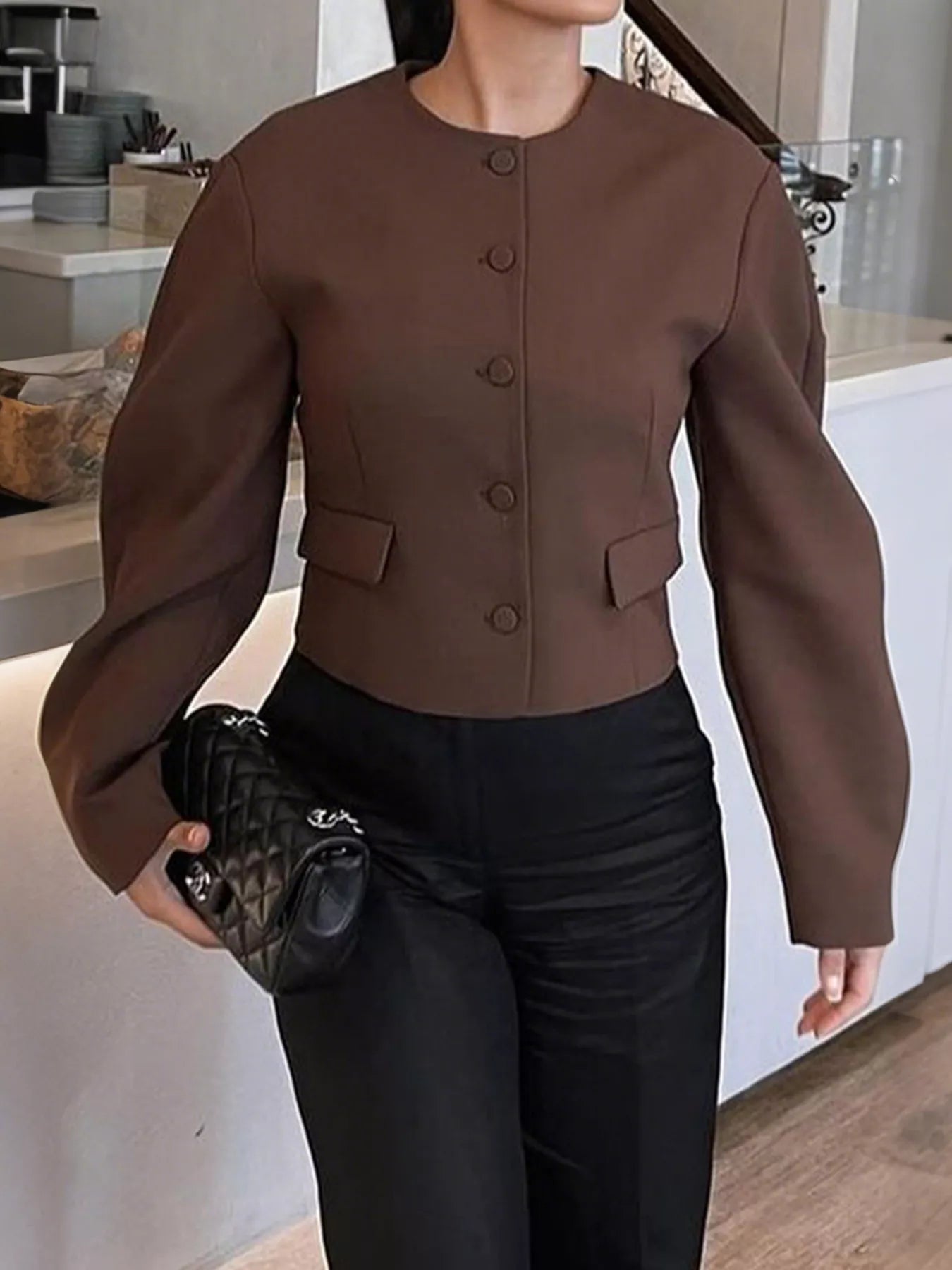 Button Up Long Sleeve Jacket