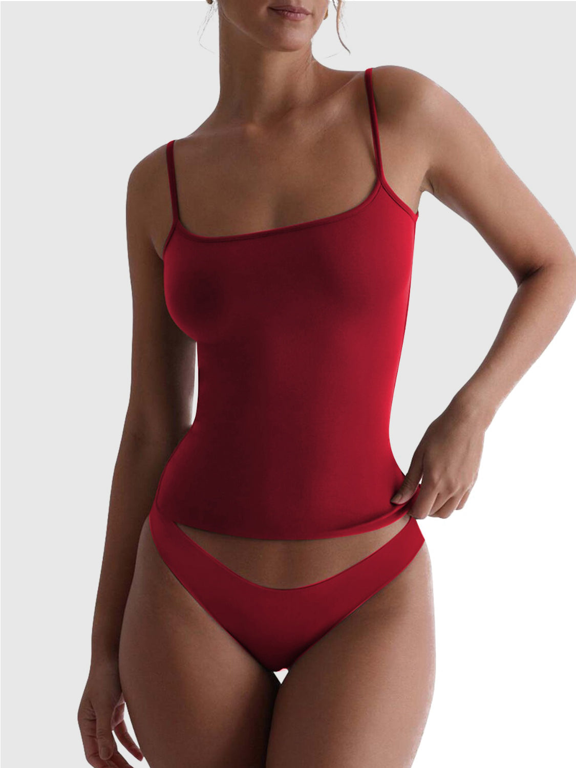 Lovelet Scoop Neck Cami Rust