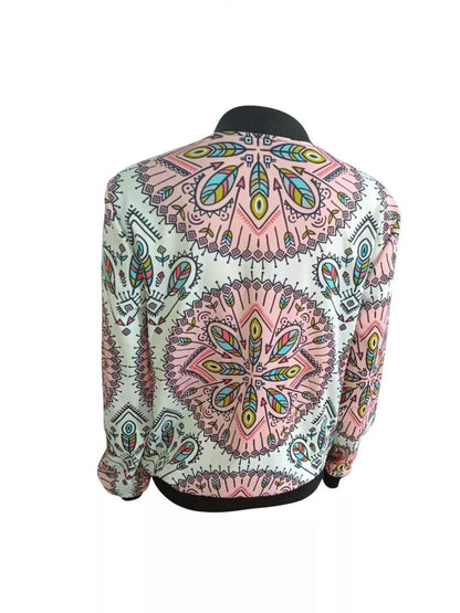 Zip Up Printed Jacket