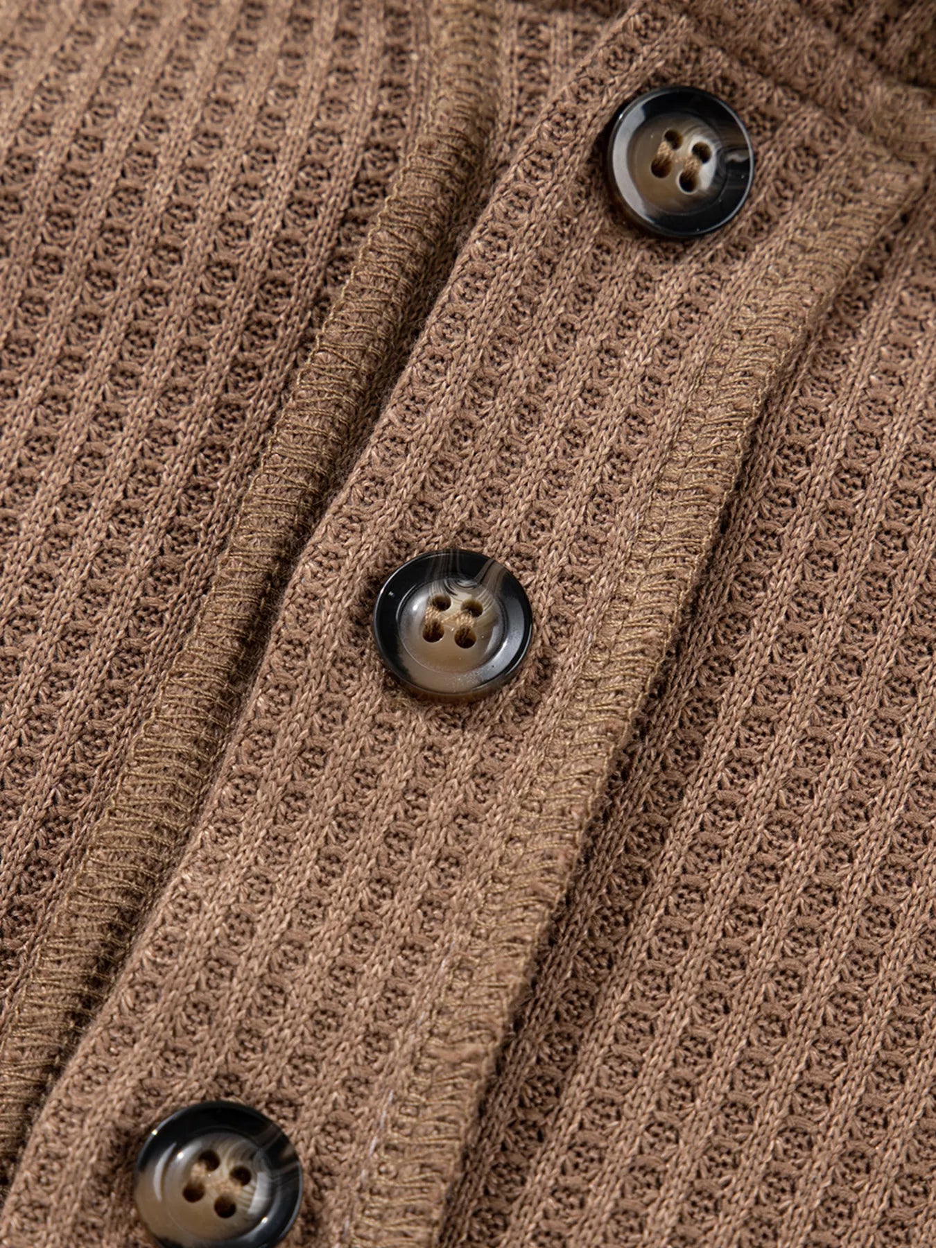 Oversize Waffle Patchwork Exposed Seam Casual Hoodie