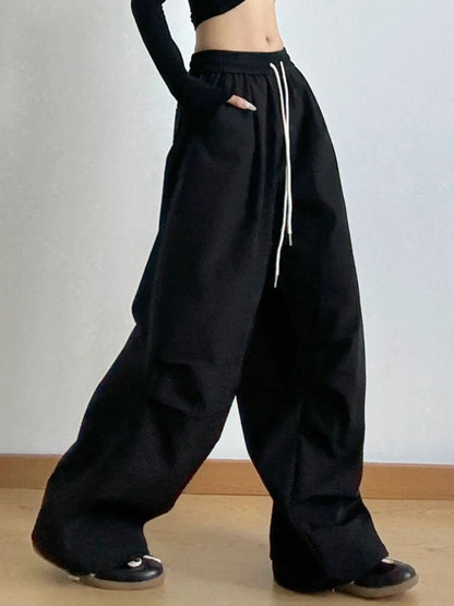 Oversized Wide Leg Drawstring Pants