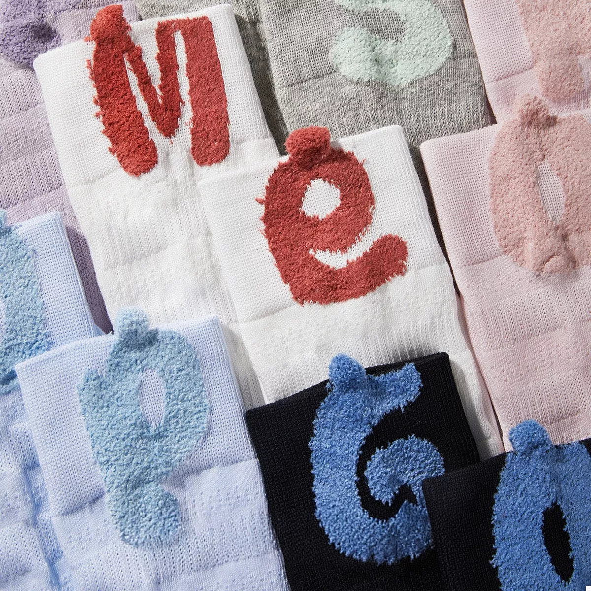 Breathable Letter Crew Socks