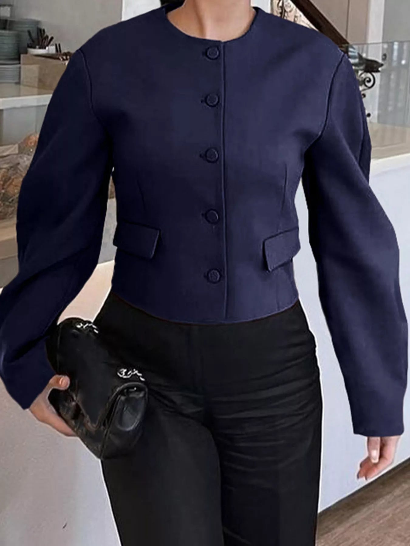 Button Up Long Sleeve Jacket