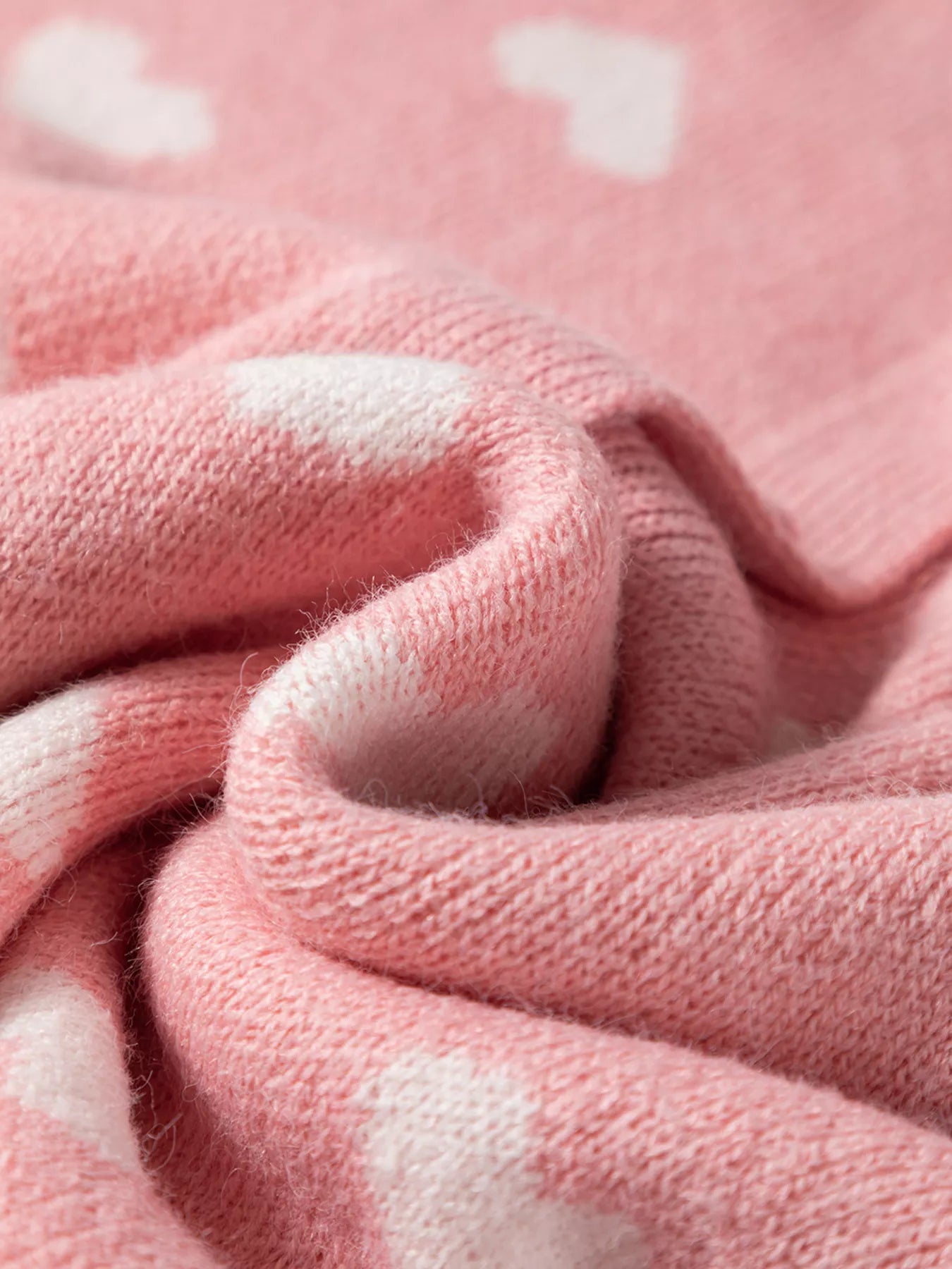 Heart Pattern Button Front Cardigan