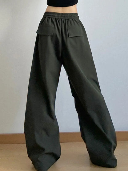 Oversized Wide Leg Drawstring Pants