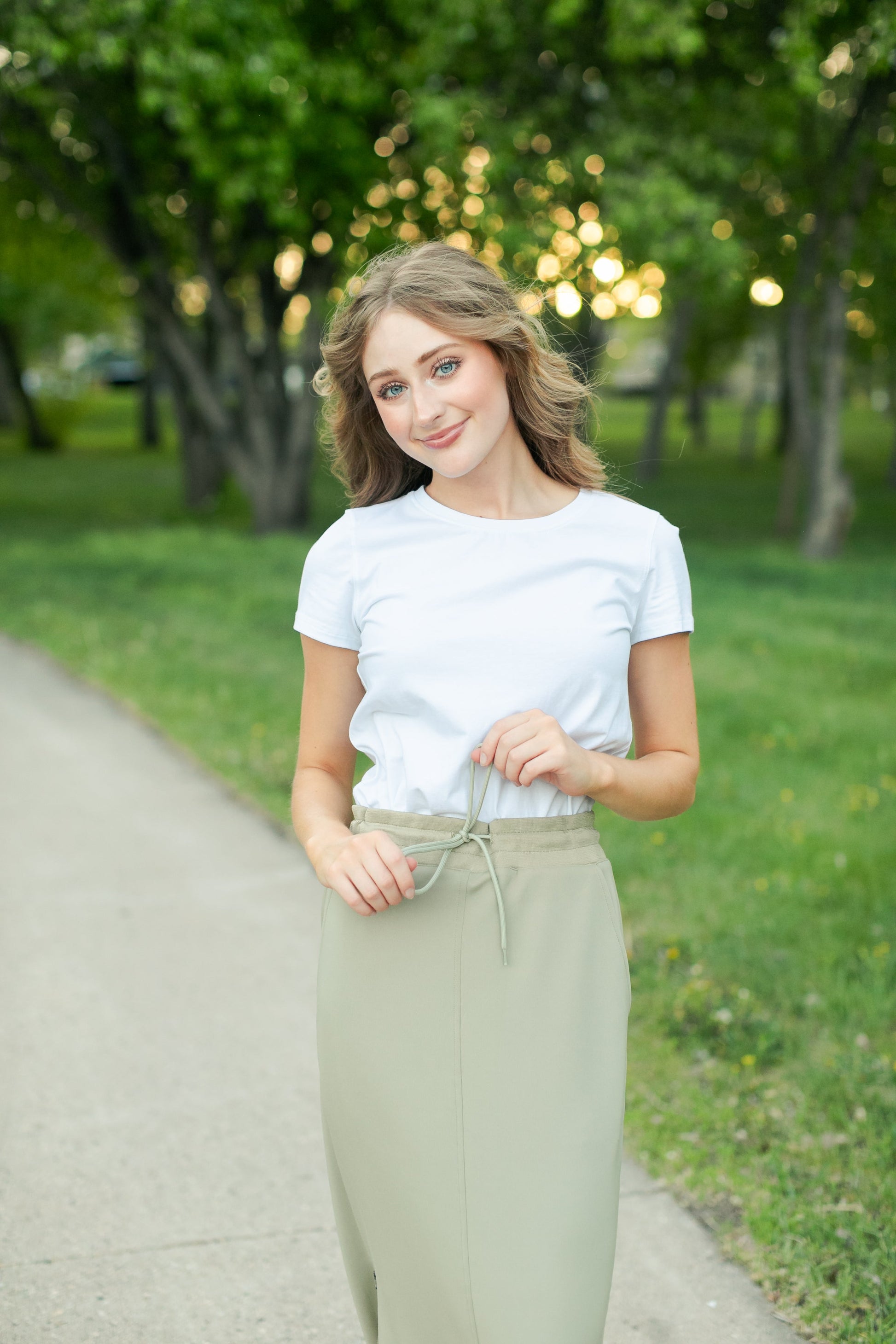 Bradi Side Zipper Athletic Midi Skirt