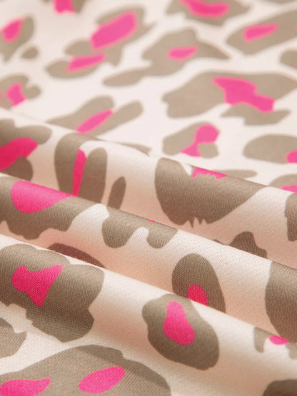 Leopard Print Zip-Up Hoodie