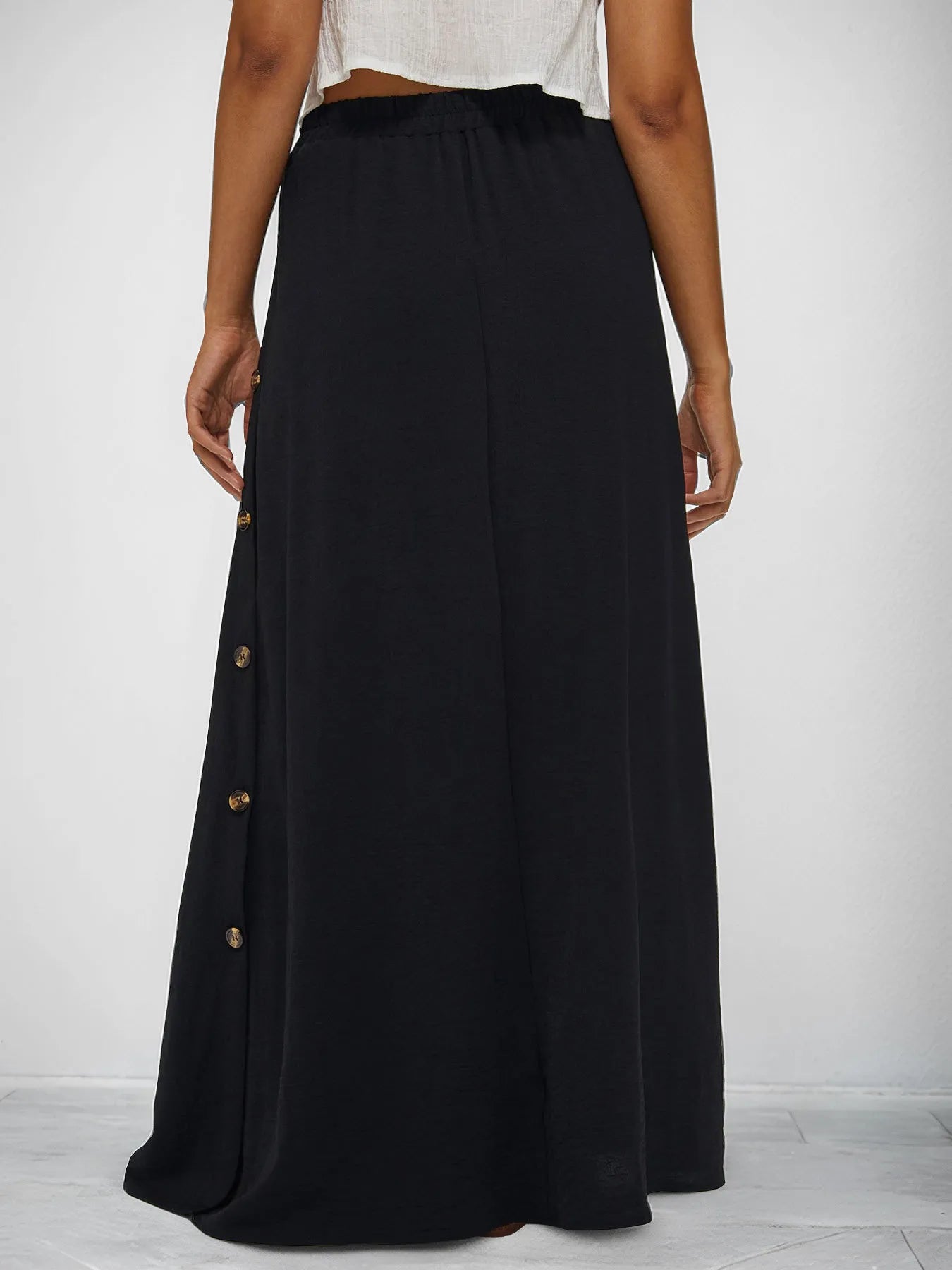 High Waist Maxi Skirt with Pockets