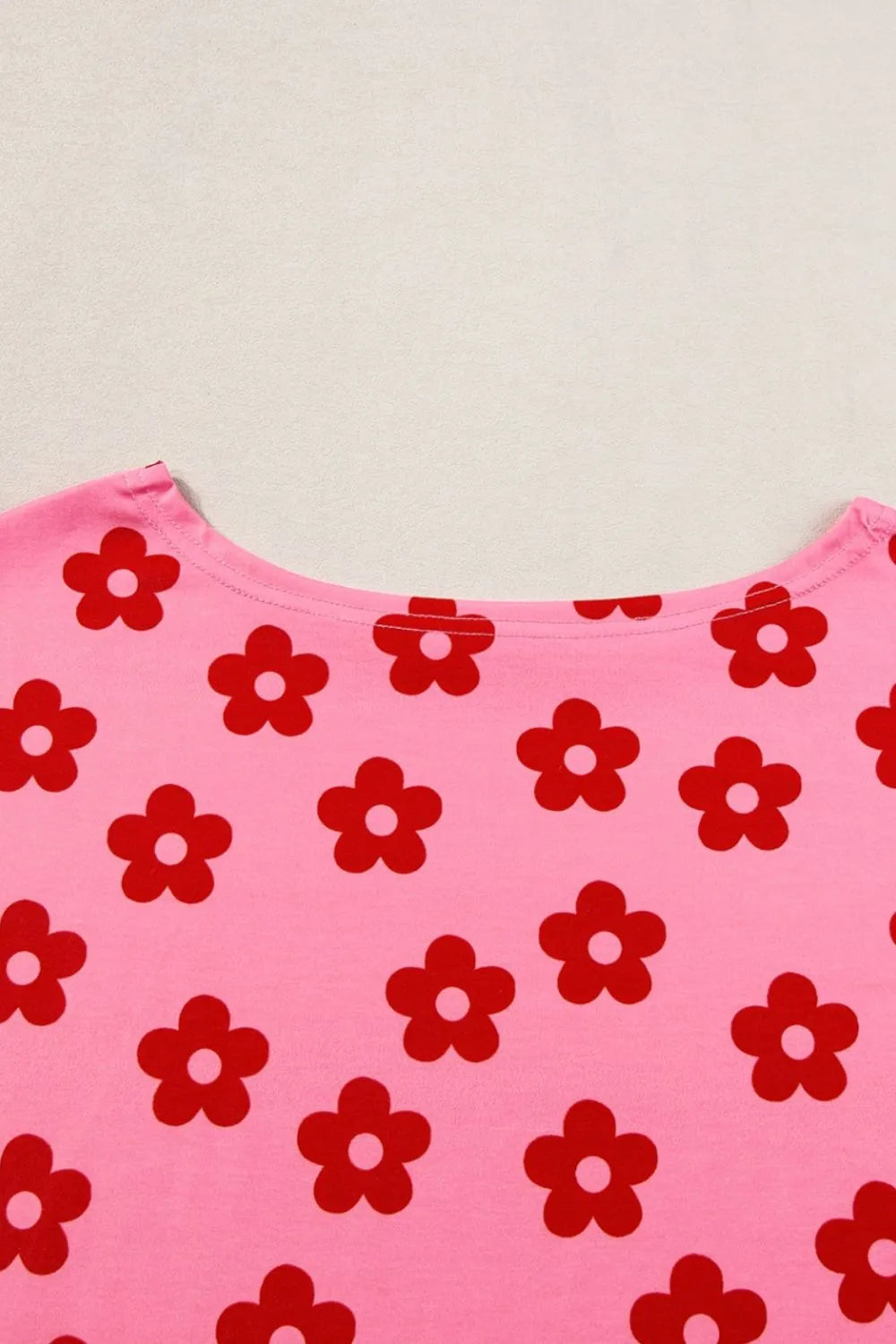 Floral Cropped Tee and Shorts Lounge Set