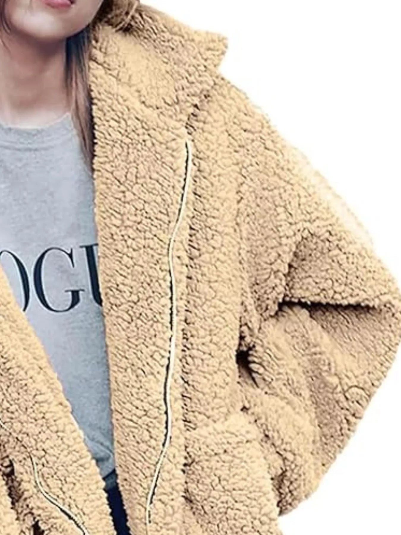 Full Size Cozy Fleece Zip Up Jacket Plus Size