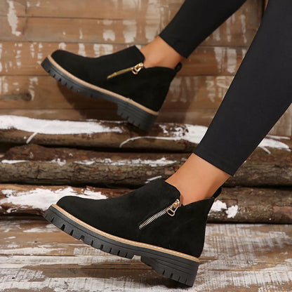 Side Zip Ankle Boots