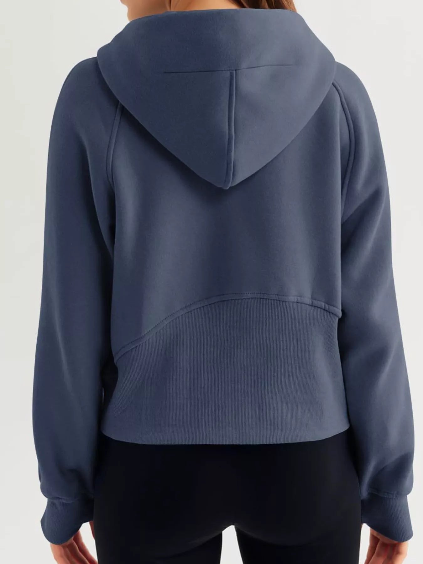 Half Zip Raglan Sleeve Hoodie