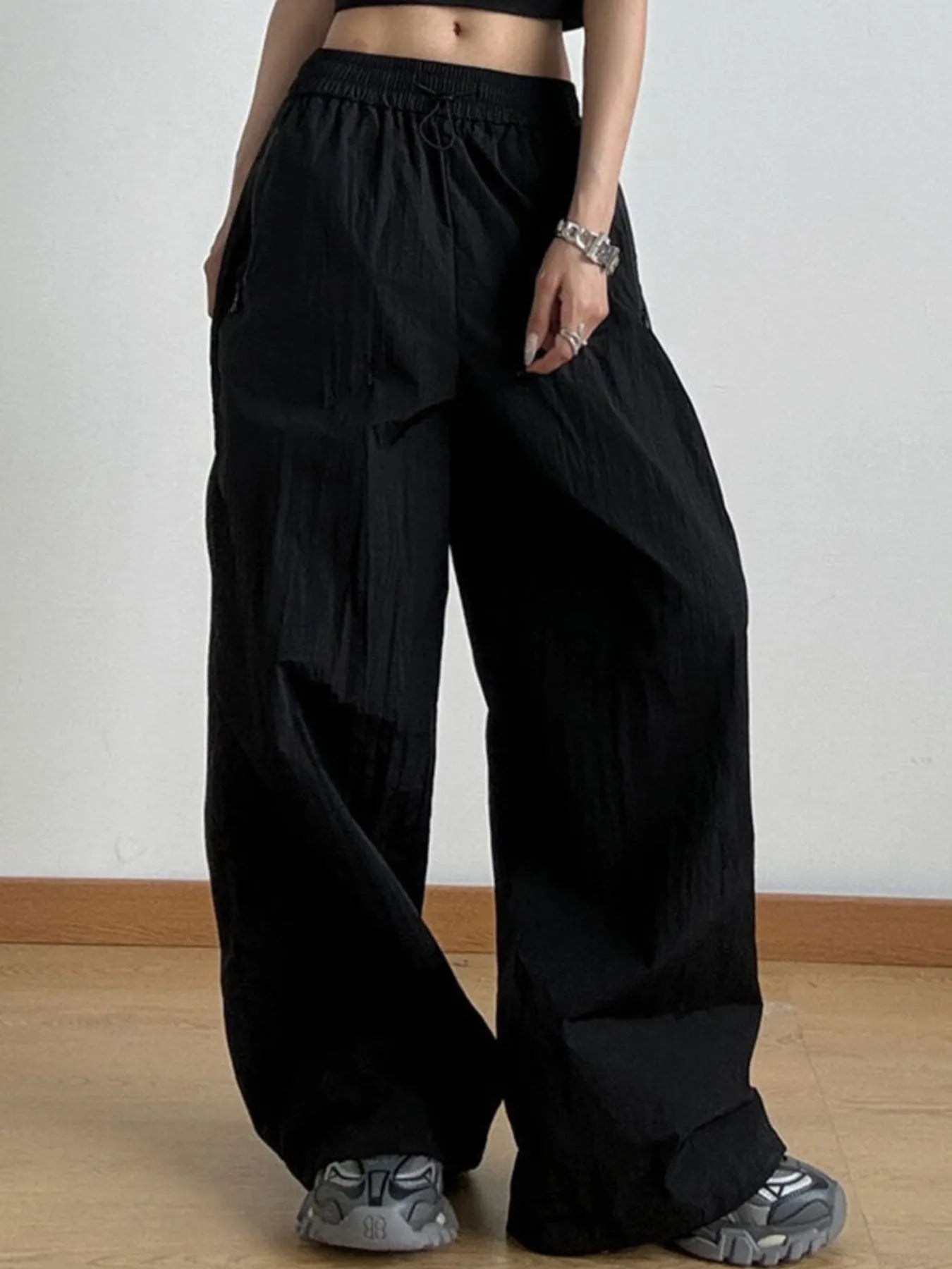 Wide Leg Drawstring Pants