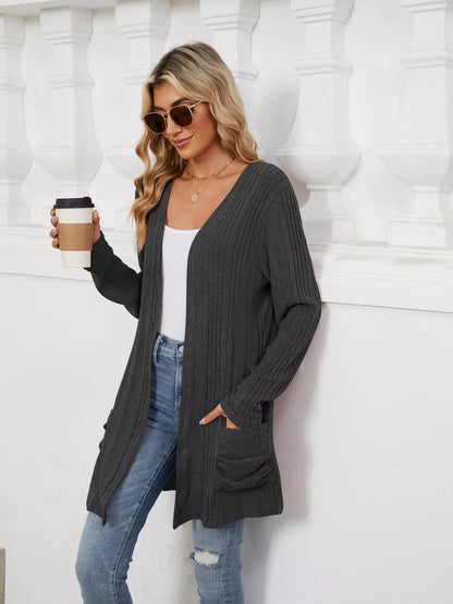 Open Front Long Cardigan