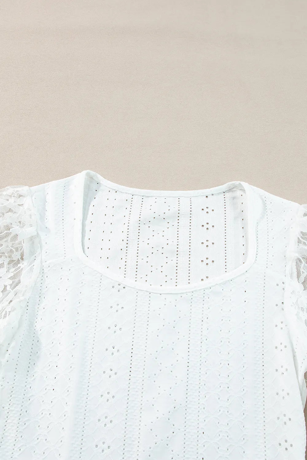 Eyelet Lace Long Sleeve Bodysuit