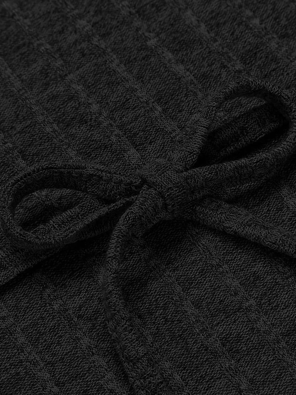 Tied Solid Lounge Nightgown with Pockets