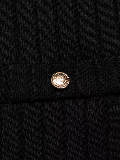 Ribbed Knit Cardigan & Wide Leg Pants Set