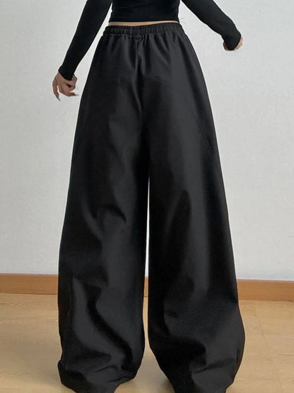 Wide Leg Pants with Drawstring Waist