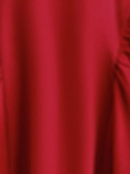 Sweetheart Neckline Flounce Sleeve Dress