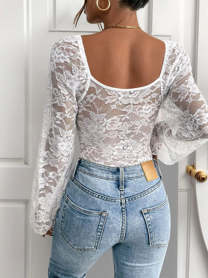 Lace Long Sleeve Bodysuit