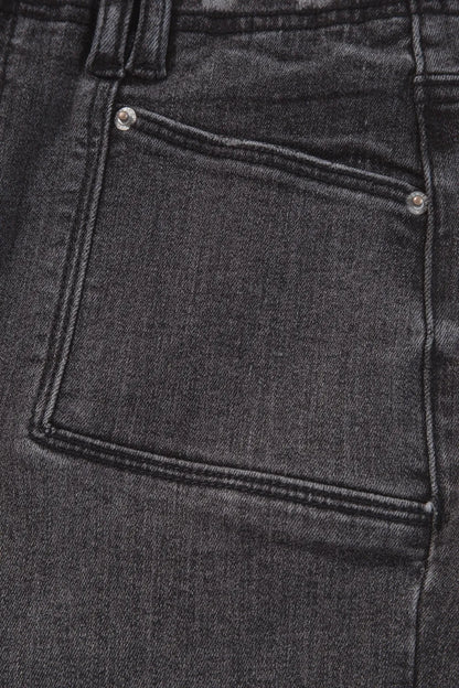 High-Waisted Wide-Leg Vintage Wash Jeans