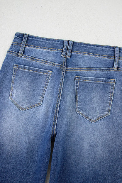High-Waisted Wide-Leg Vintage Wash Jeans