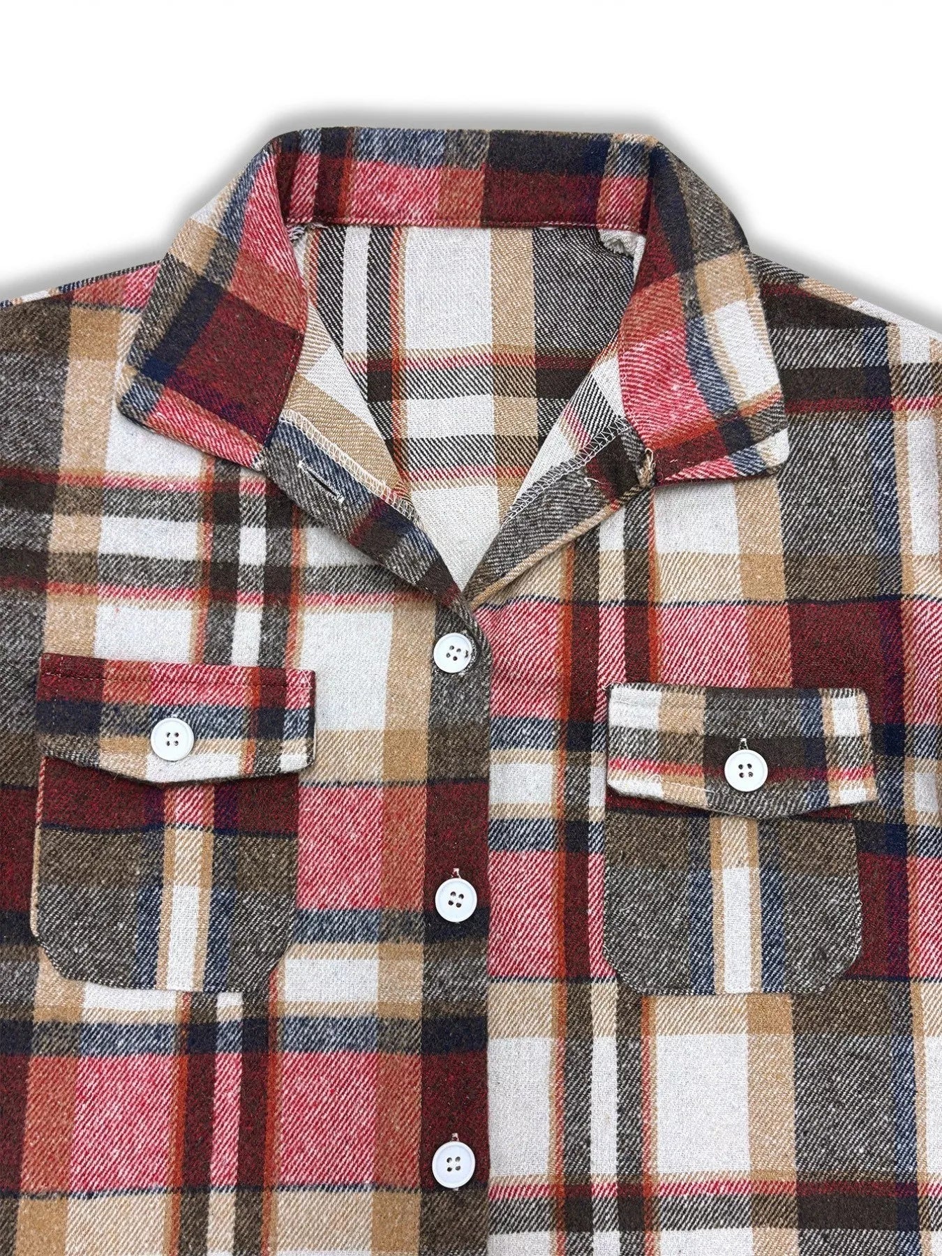 Casual Plaid Button-Down Shacket