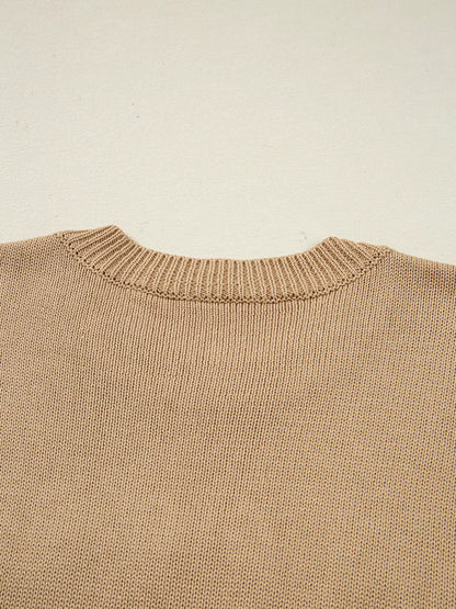 Merry Colorful Dot Detail Christmas Dolman Sweater