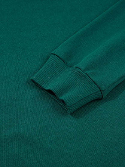 Round Neck Top and Stripe Detail Drawstring Pants Set