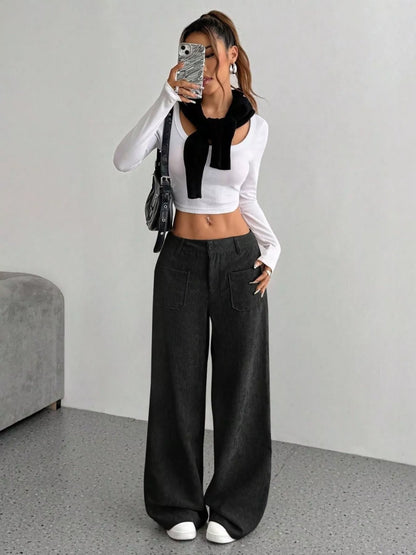Wide Leg Corduroy Pants
