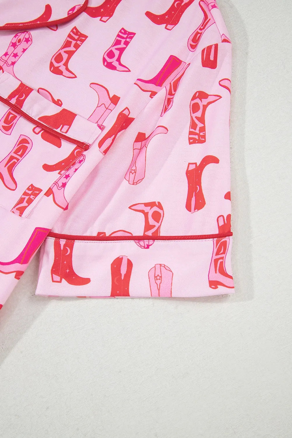 Cowgirl Boots Printed Shirt and Shorts Set