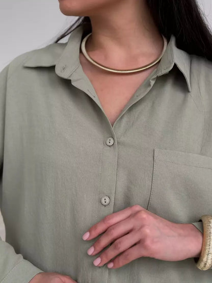 Button Down Shirt and Pants Set