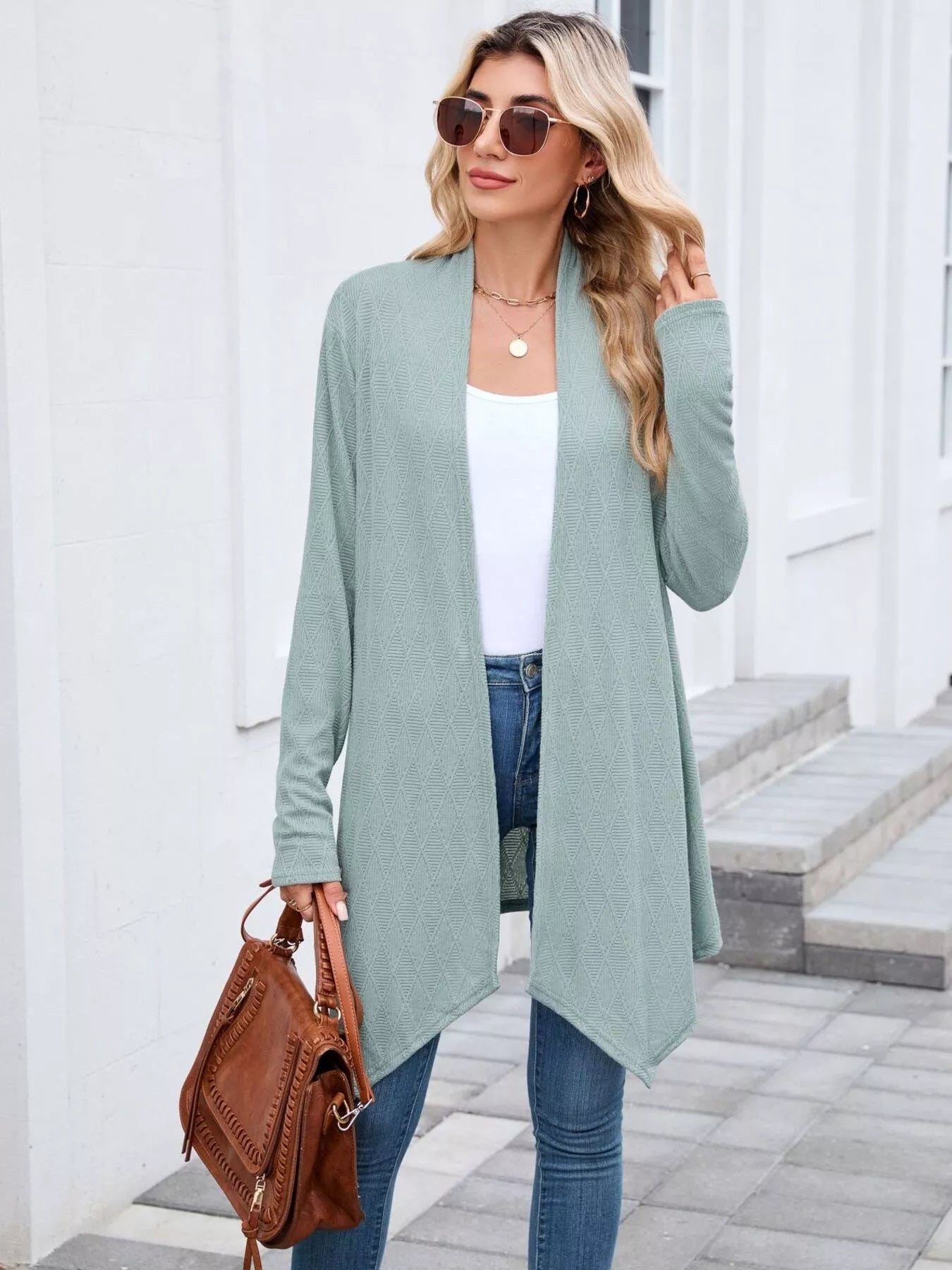 Open Front Long Cardigan