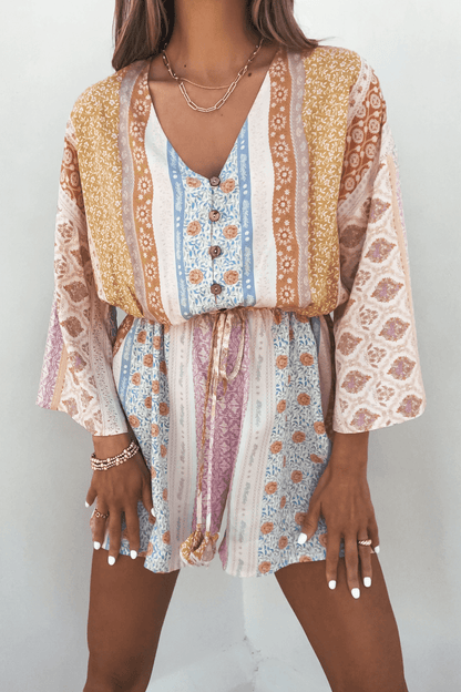 Callie's Painted Days Multi Print Romper - FINAL SALE