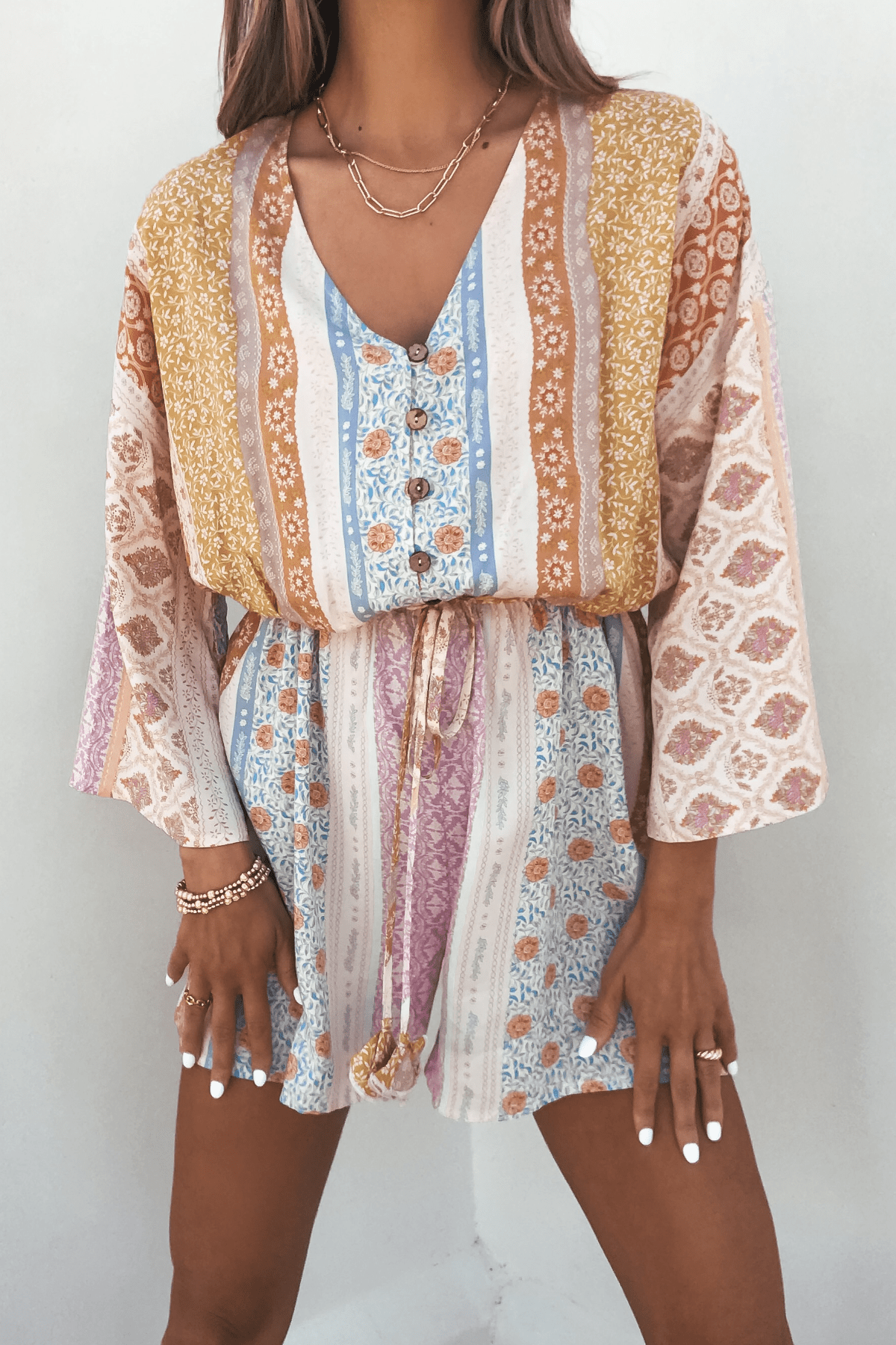 Callie's Painted Days Multi Print Romper - FINAL SALE