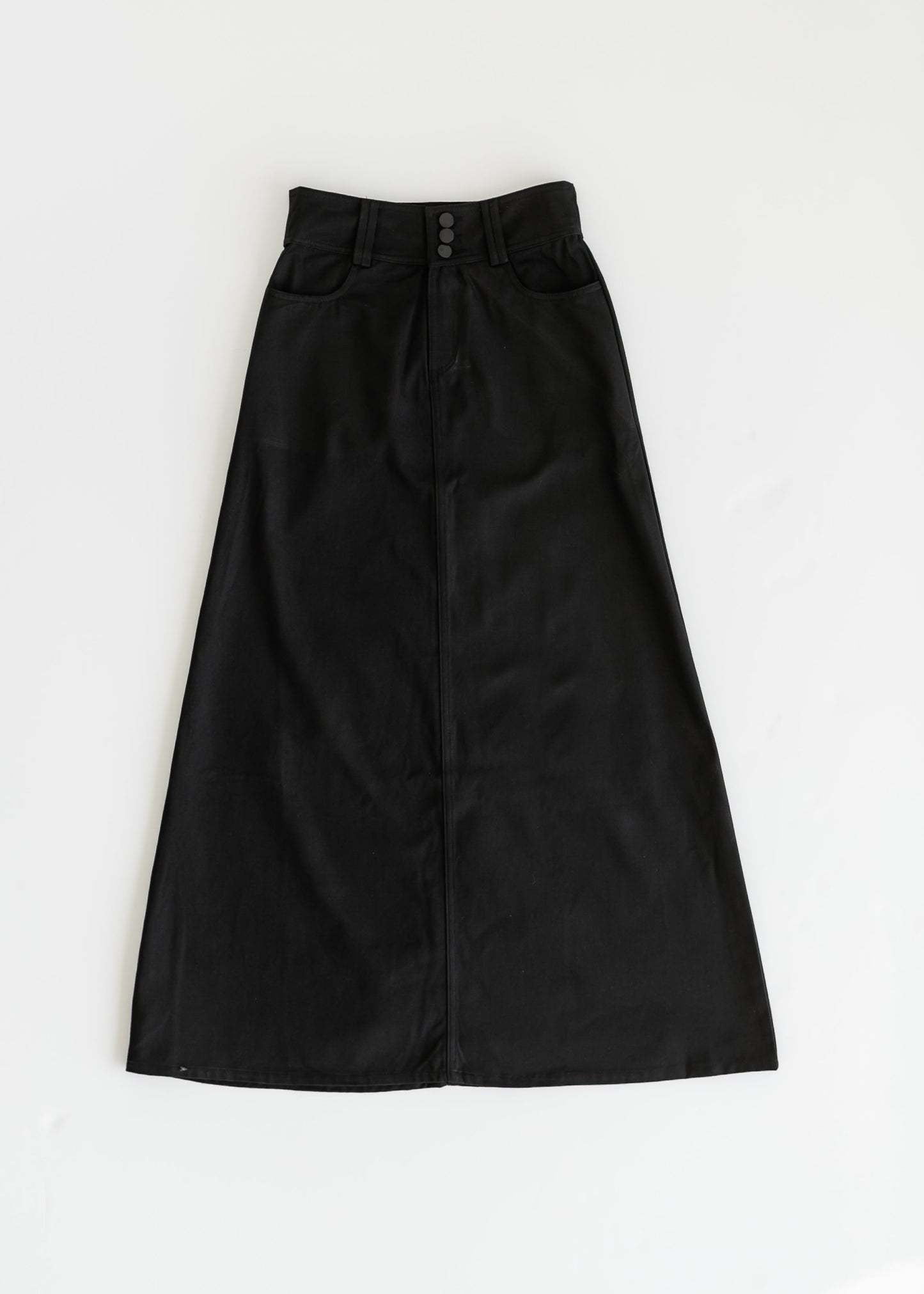 Camellia A-Line Cotton Twill Maxi Skirt - FINAL SALE