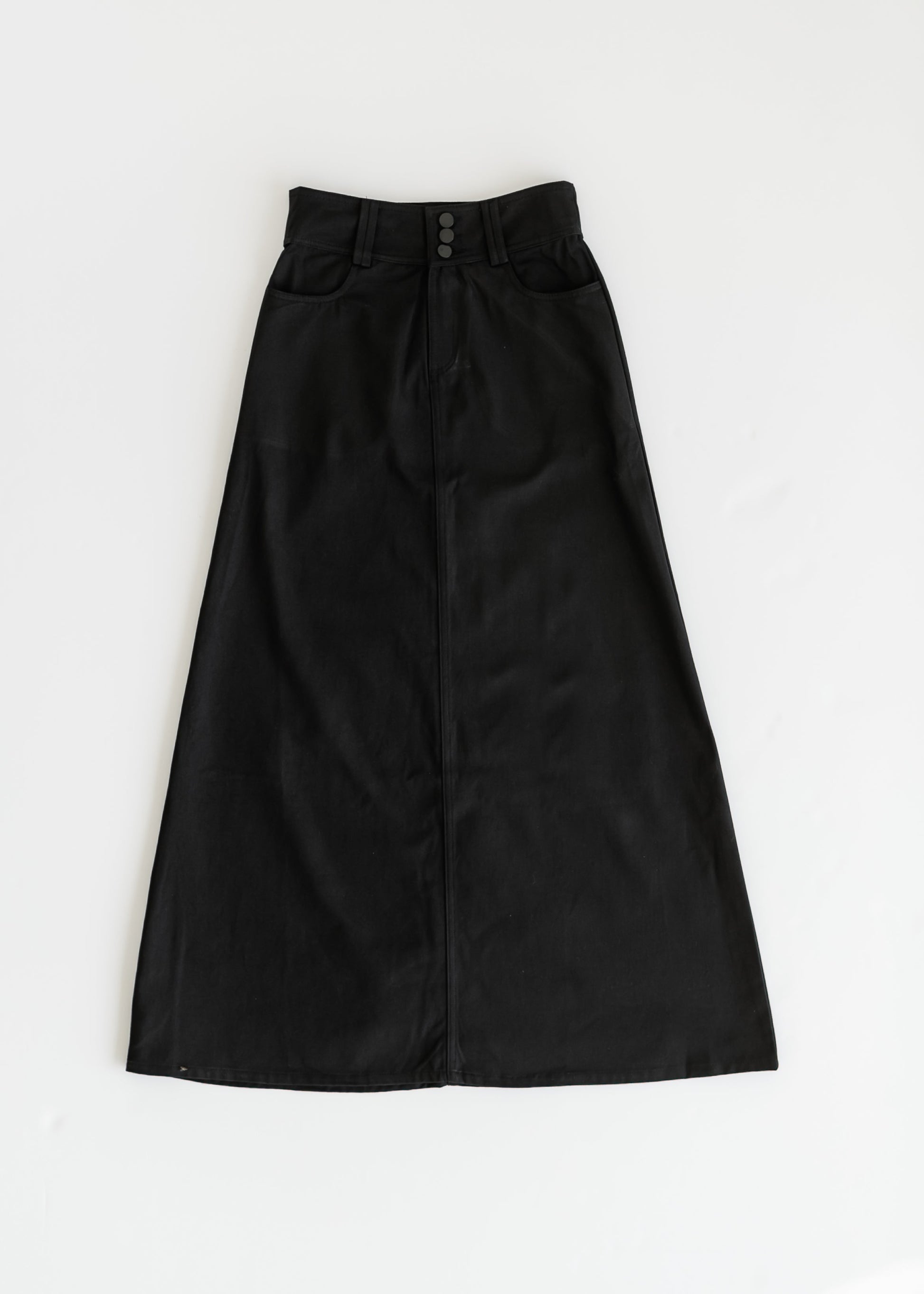 Camellia A-Line Cotton Twill Maxi Skirt - FINAL SALE