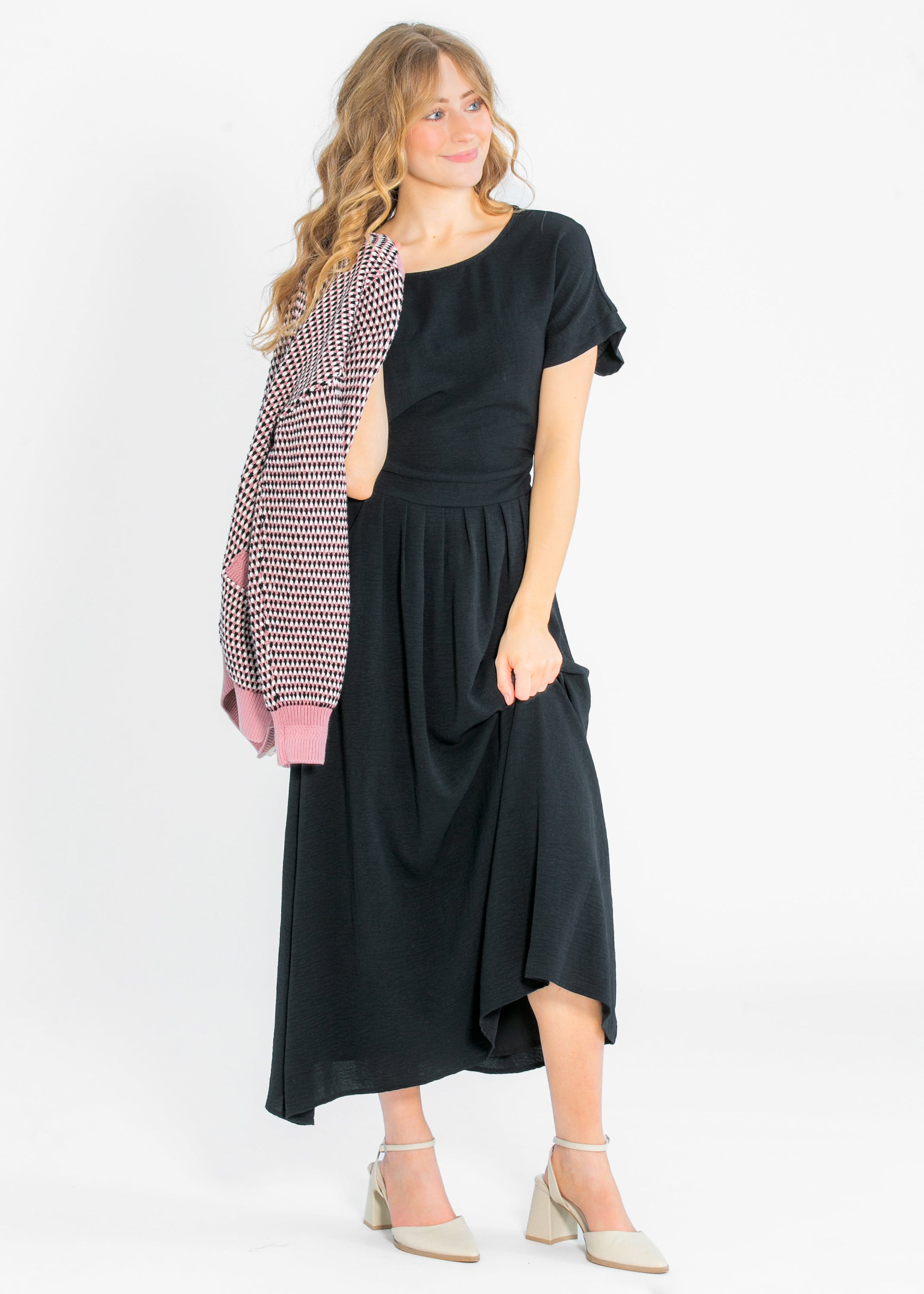 Cassia Midi Dress Black