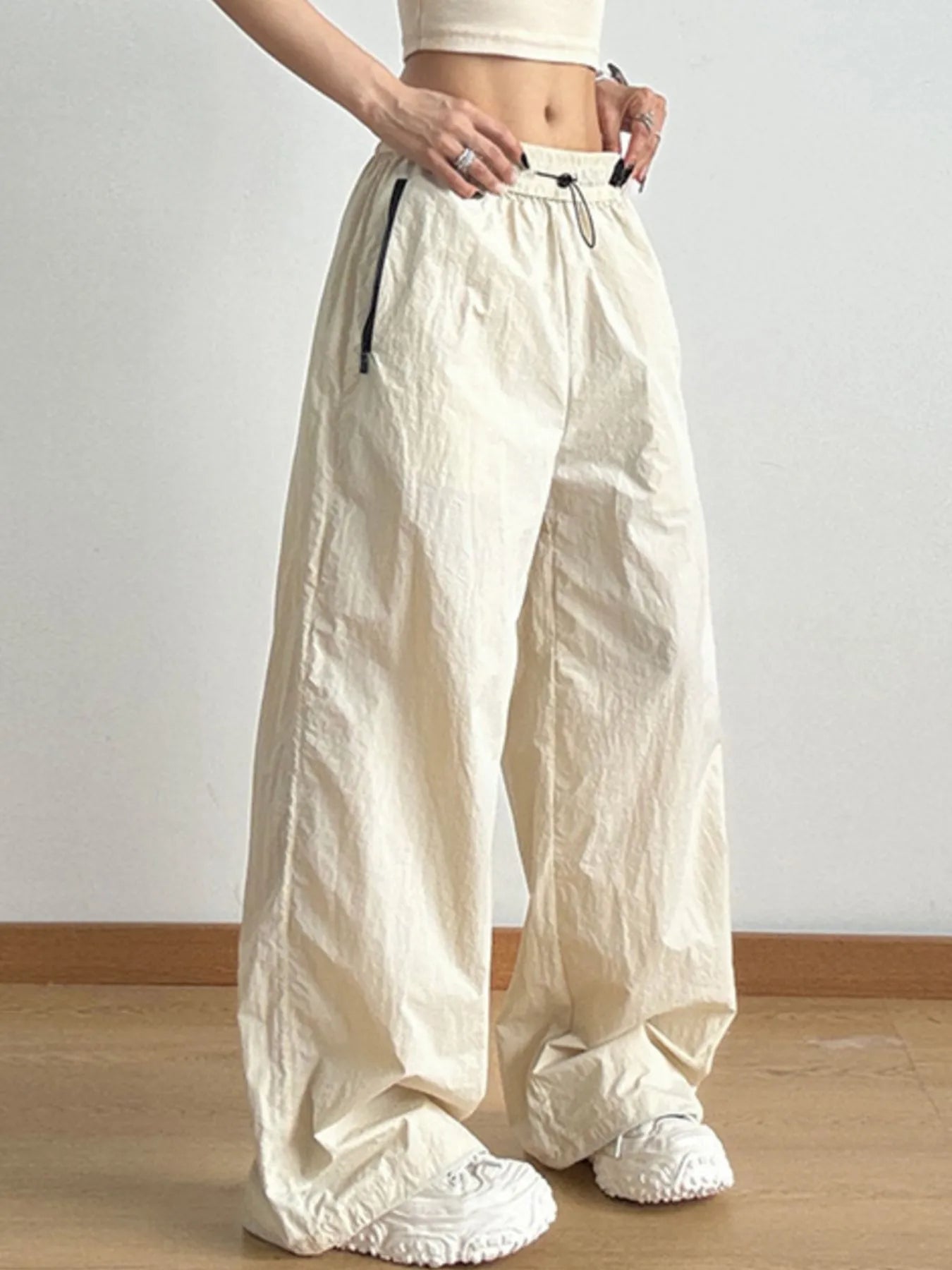 Wide Leg Drawstring Pants