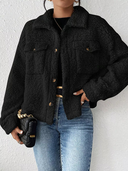 Cozy Sherpa Button-Down Jacket