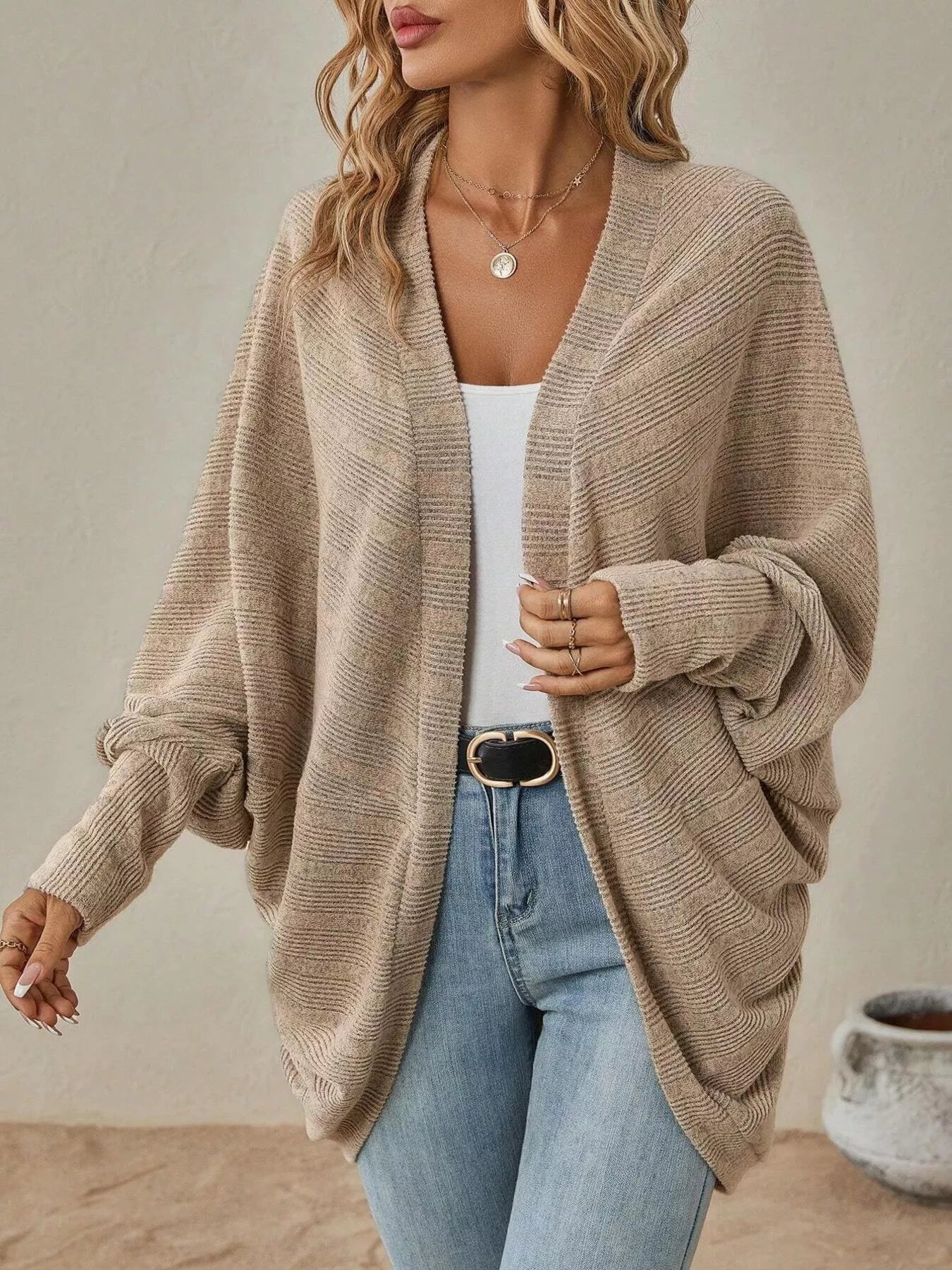Open Front Cocoon Cardigan