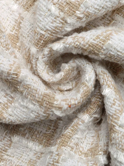 Plaid Button-Front Long Sleeve Outerwear