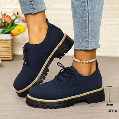 Lace-Up Platform Loafers
