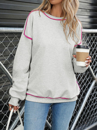 Contrast Trim Oversized Sweatshirt