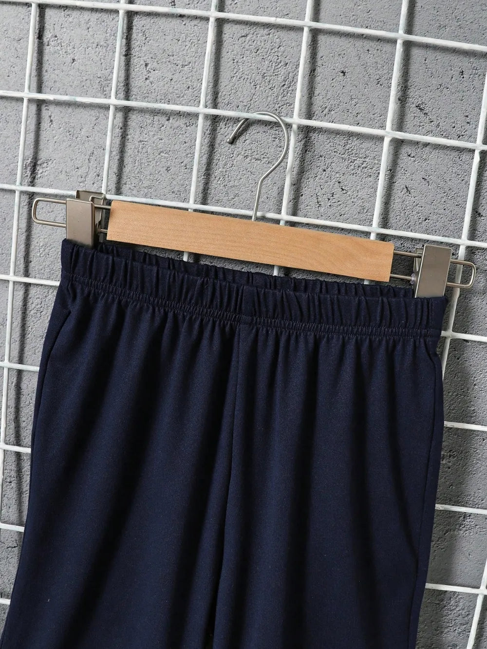 Children's Graphic Round Neck T-Shirt and Pants Set