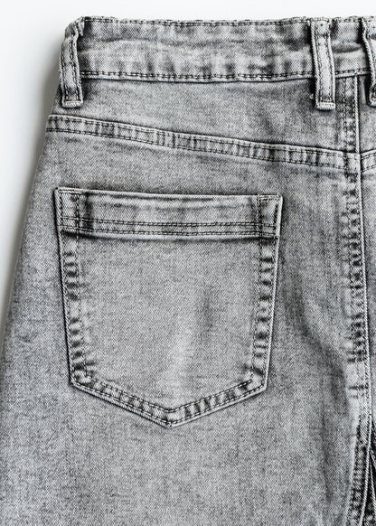 Claire A-line Denim Midi Skirt