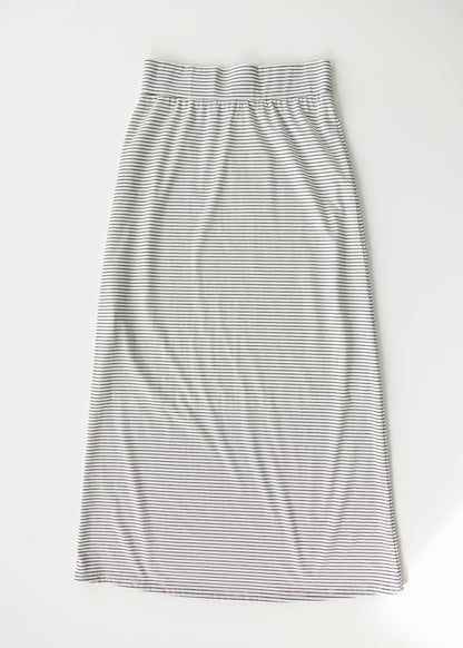 Clarise Striped Premium Knit Maxi Skirt