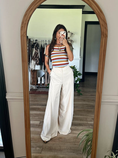 Colorplay Comfort Ribbed Striped Tank Top - FINAL SALE