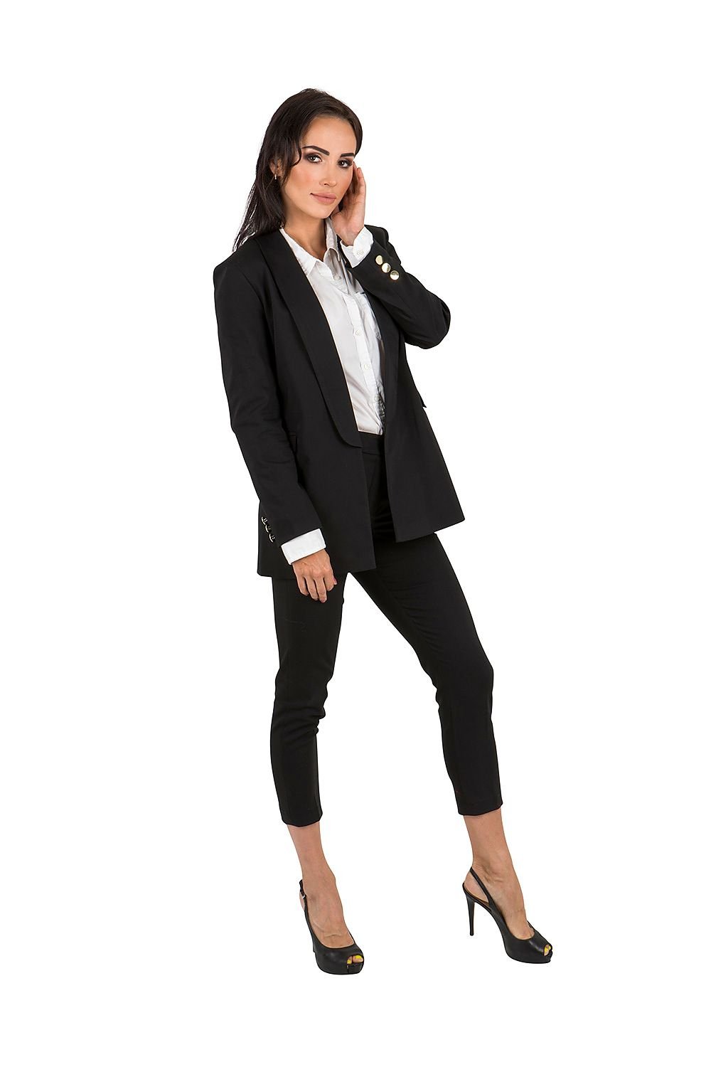 Extended Denim Jacket with Patch Pockets