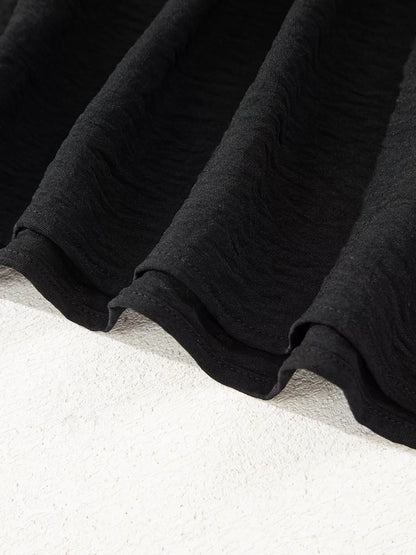 Bow Tie Neck 3/4 Sleeve Casual Blouse